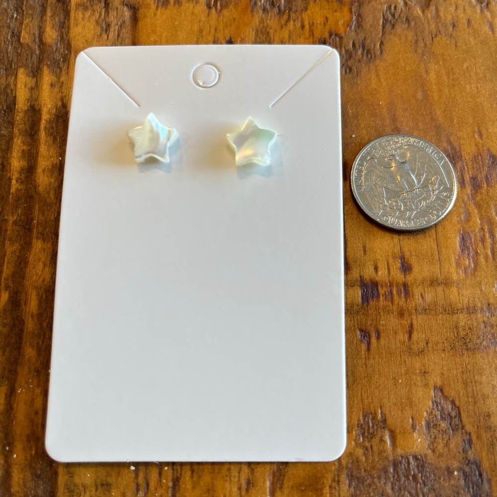 Mother of pearl stud earrings handmade